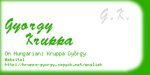 gyorgy kruppa business card