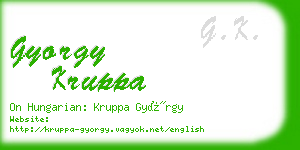 gyorgy kruppa business card